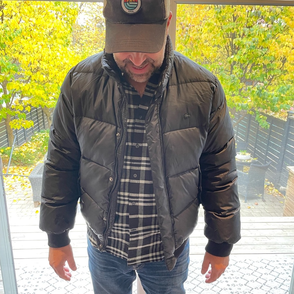 Mens Lacoste Winter bomber jacket. Lacoste S5. Fits a medium to large size man.